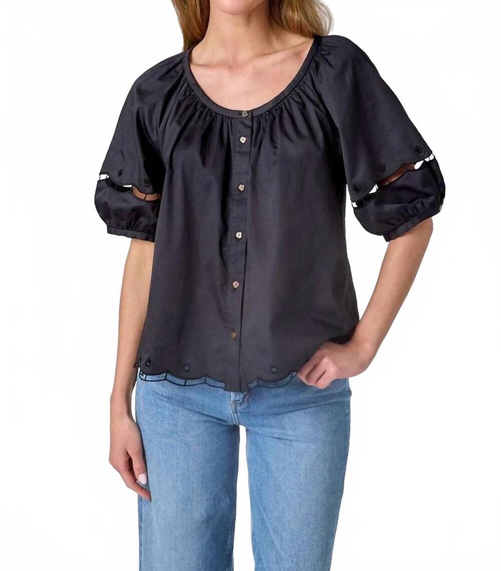 NEW CROSBY BY MOLLIE BURCH perrie top in black